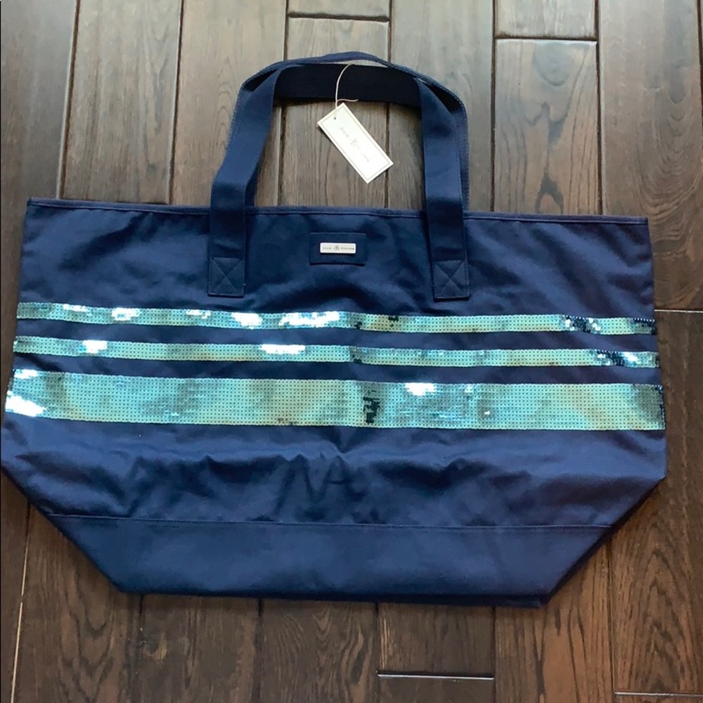 New! Large Julie Brown sequin tote